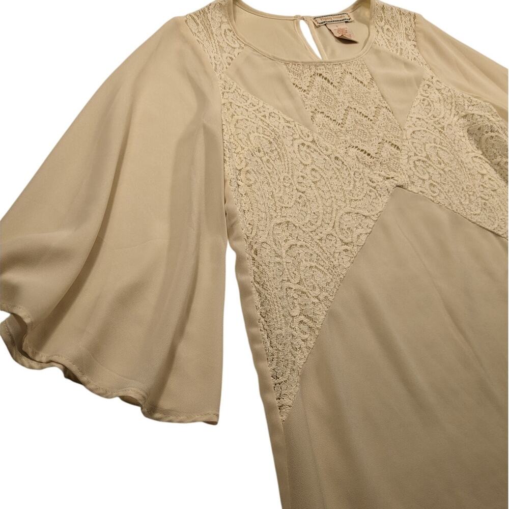 Anthropologie Flying‎ Tomato Dress Sm Cream Dainty Lace Boho Embroidery Retro - Picture 2 of 12